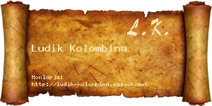 Ludik Kolombina névjegykártya